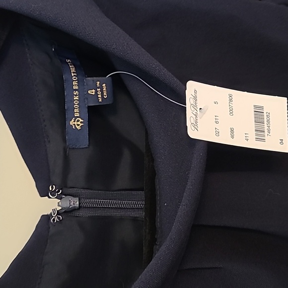 NWT Brooks Brothers Navy Jackie-O Style Dress Size 4 - Picture 2 of 9